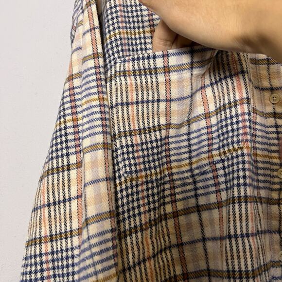 Madewell Womens Flannel Sunday Shirt in Belmont Plaid Plus Size 3X - Picture 9 of 15